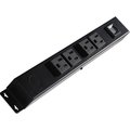 X1 X1 HRU104V1 12 in. 4 TR Outlet Hardwired Power Strip; USB HRU104V1